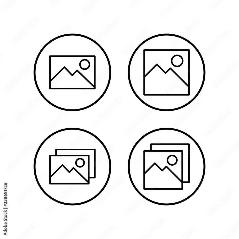 Picture icons set. Picture vector icon. photo gallery icon vector Picture icons set. Picture vector icon. photo gallery icon vector