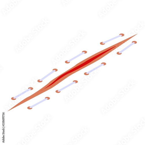 Scar suture icon. Isometric of scar suture vector icon for web design isolated on white background