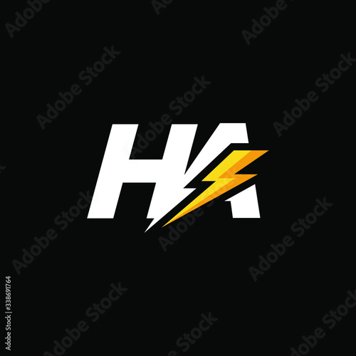 Free Download Initial Letter HA with Lightning - GFXLoad