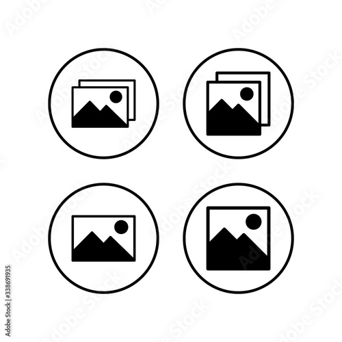 Picture icons set. Picture vector icon. photo gallery icon vector