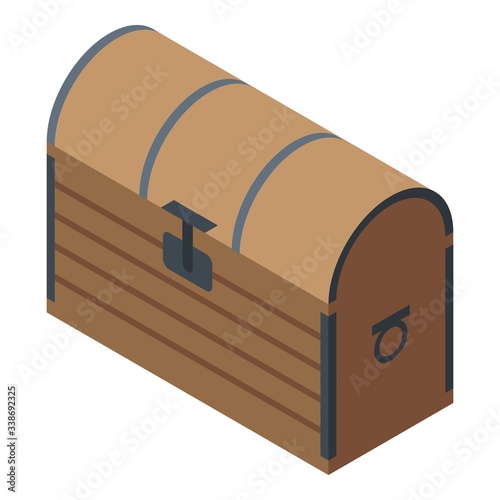 Wizard dower chest icon. Isometric of wizard dower chest vector icon for web design isolated on white background