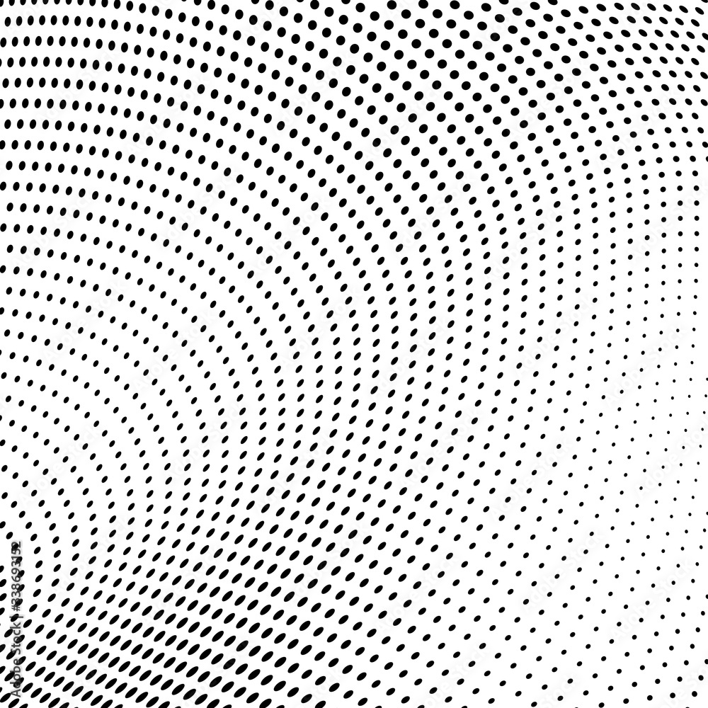 Halftone texture is a monochrome wave. Abstract black and white background of dots Halftone texture is a monochrome wave. Abstract black and white background of dots