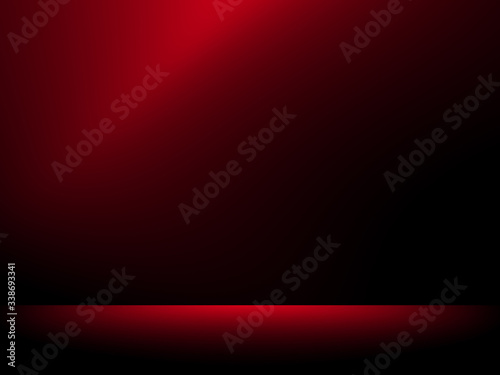 Black and red background. Abstract red background, can be used for valentines or Christmas design layout, studio, web template, room and report with smooth gradient color.