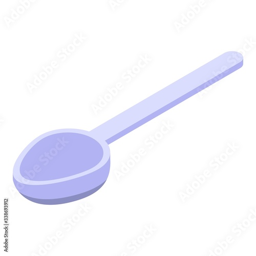 Coffee spoon icon. Isometric of coffee spoon vector icon for web design isolated on white background