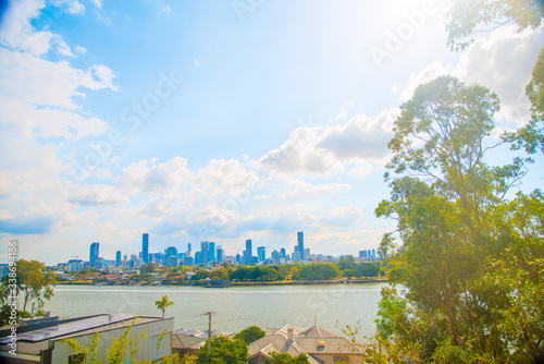 The Cityscape of the Brisbane city in Queensland, Australia. Australia is a continent located in the south part of the earth.