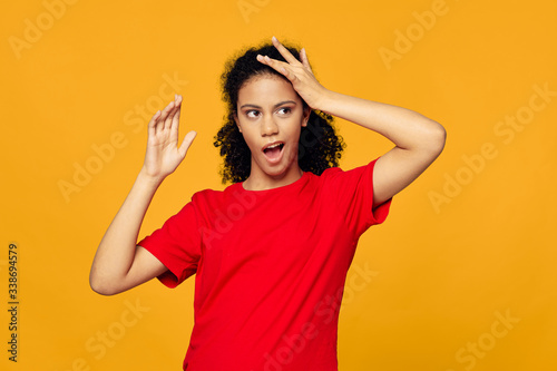 young woman screaming