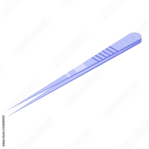 Medical tweezers icon. Isometric of medical tweezers vector icon for web design isolated on white background