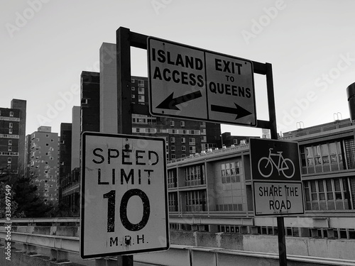 Black and white signs in America - image
