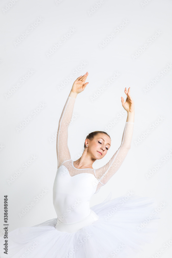 Young ballerina practising ballet moves Young ballerina practising ballet moves