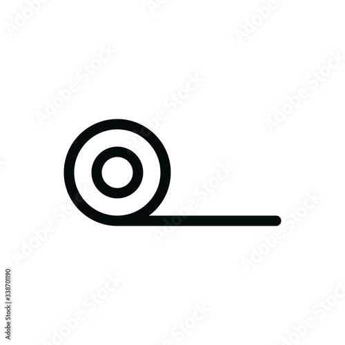 Foam underlay roll isolated icon, laminate flooring underlay vector icon with editable stroke