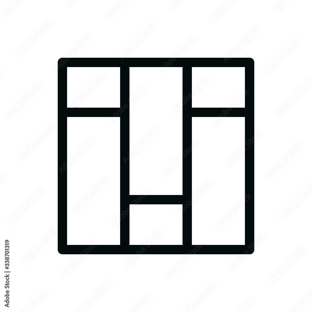 Laminate floor isolated vector icon Laminate floor isolated vector icon
