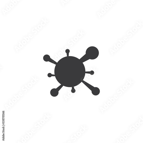 Coronavirus logo design template . Virus logo design