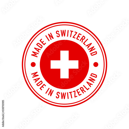 Made in Switzerland Stamp. Vector