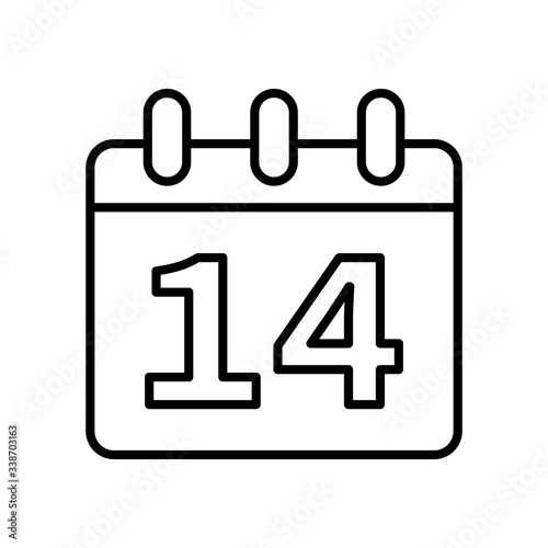 14 Days Vector Icon
