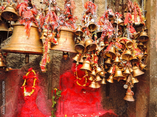 A huge number of bells hung at the Kamakhya temple photo