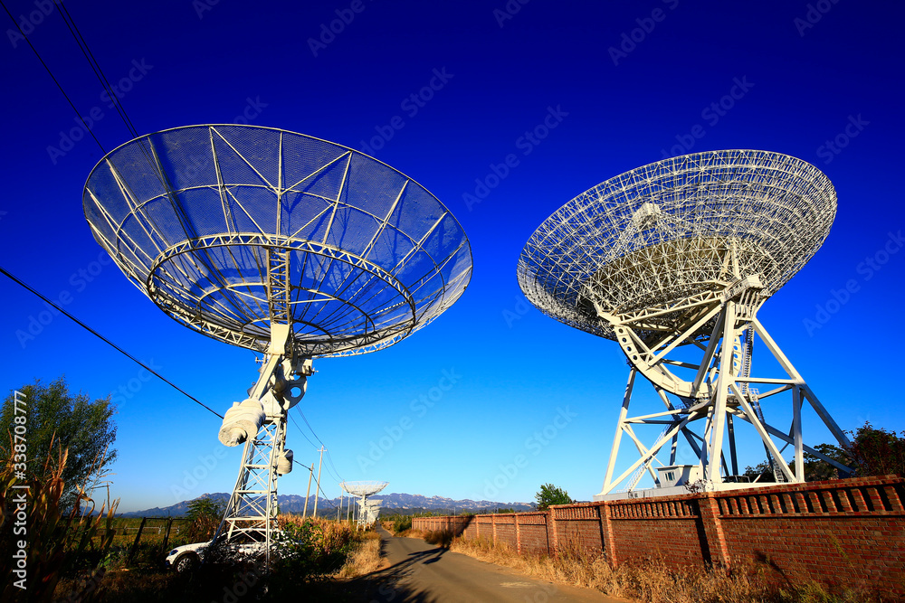 The observatory radio telescope