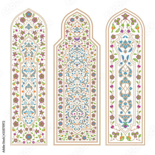 Stained glass windows on the white