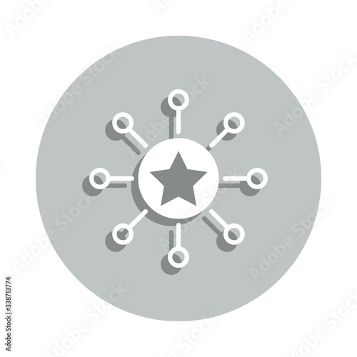 circuit, star, positivism badge icon. Simple glyph, flat vector of Business icons for ui and ux, website or mobile application