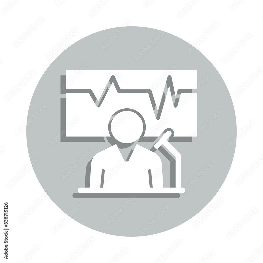 board, chart, speech analytics, manager badge icon. Simple glyph, flat vector of Business icons for ui and ux, website or mobile application board, chart, speech analytics, manager badge icon. Simple glyph, flat vector of Business icons for ui and ux, website or mobile application