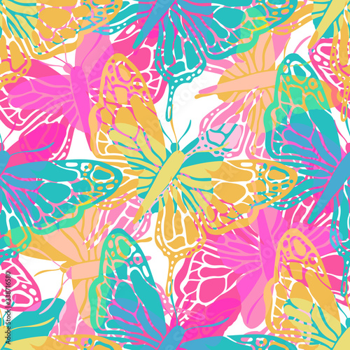 Butterfly seamless pattern. Design for covers, fabric, textile.