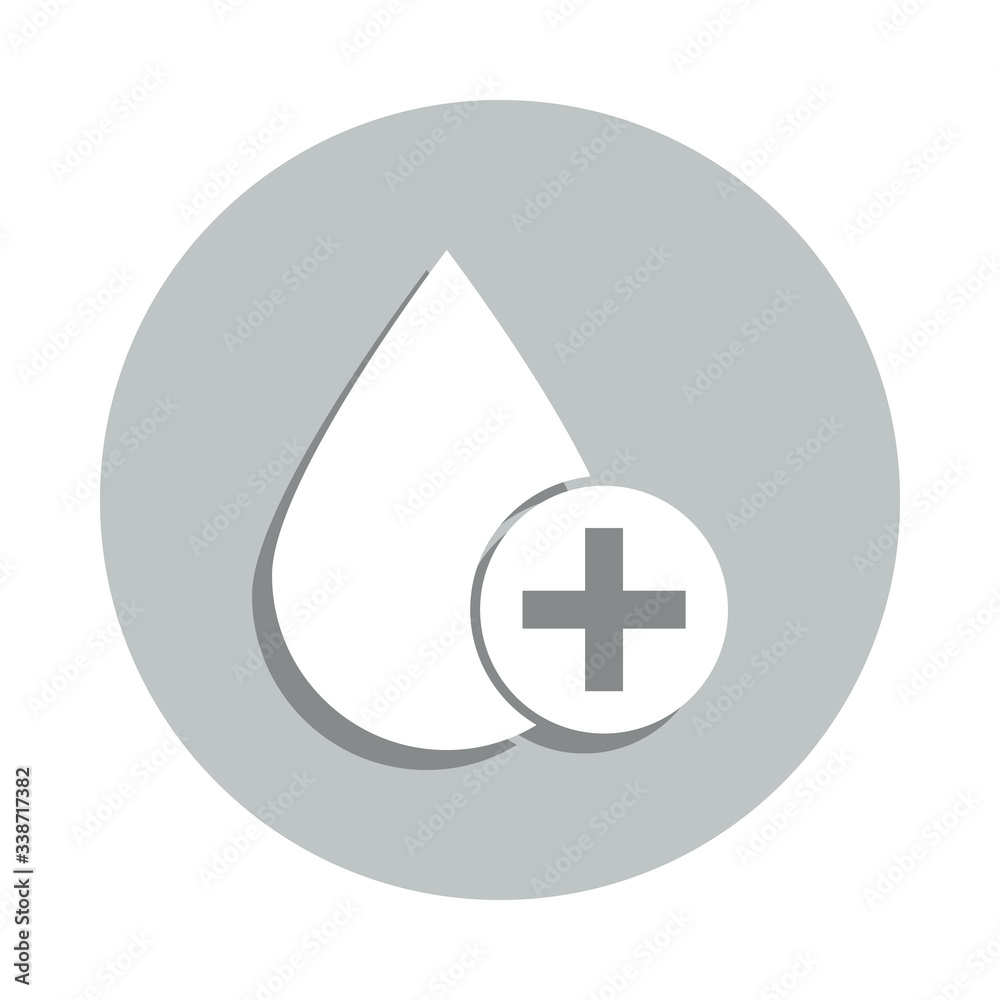 Charity, blood donation badge icon. Simple glyph, flat vector of Charity icons for ui and ux, website or mobile application Charity, blood donation badge icon. Simple glyph, flat vector of Charity icons for ui and ux, website or mobile application