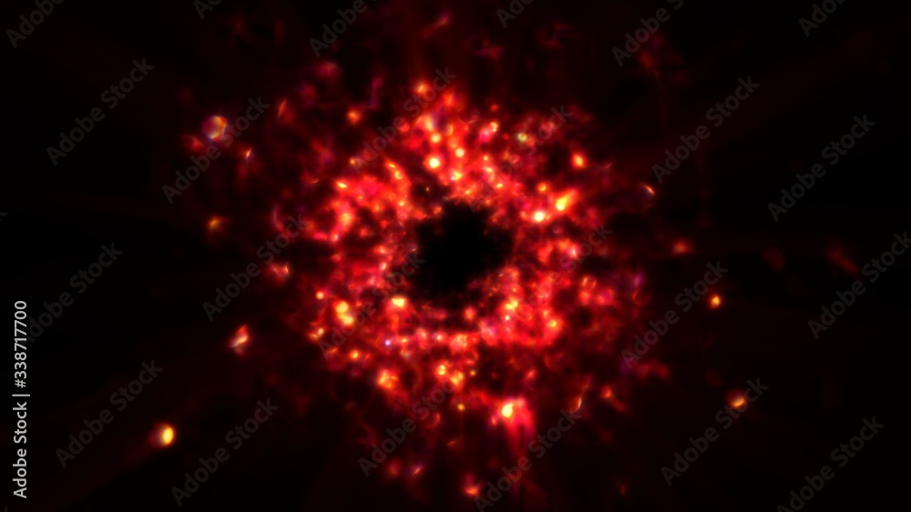 Glowing Hot Accretion Disk Orbiting Around Supermassive Black Hole - Abstract Background Texture Glowing Hot Accretion Disk Orbiting Around Supermassive Black Hole - Abstract Background Texture