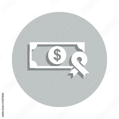 Donate to Aids awareness. Money for the diagnosis and treatment of breast cancer. Charity. Vector icon on white background badge icon. Simple glyph, flat vector of Charity icons