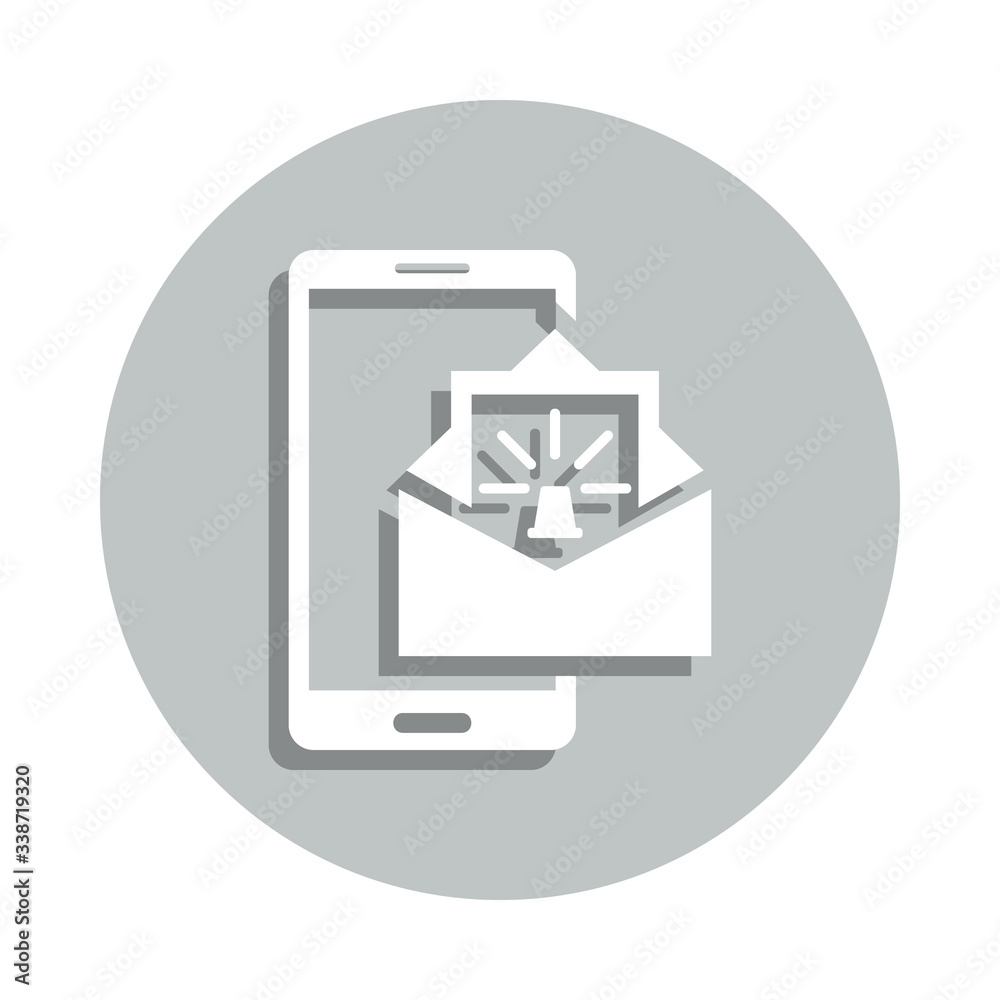 Email notification, message alert, mobile notification, new email badge icon. Simpleglyph, flat vector of Internet security icons for ui and ux, website or mobile application Email notification, message alert, mobile notification, new email badge icon. Simpleglyph, flat vector of Internet security icons for ui and ux, website or mobile application