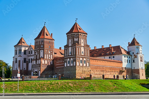 Mir Castle in Minsk region - historical heritage of Belarus. UNESCO World Heritage.