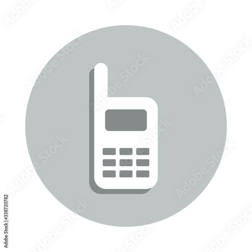 portable radio badge icon. Simple glyph, flat vector of army icons for ui and ux, website or mobile application
