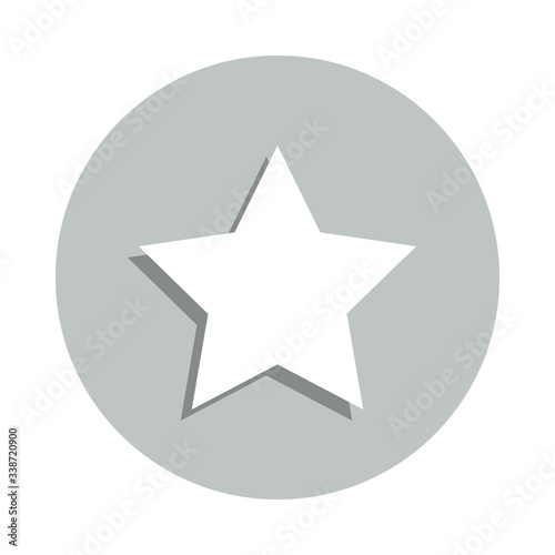 five-pointed star badge icon. Simple glyph  flat vector of army icons for ui and ux  website or mobile application