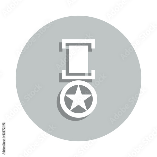 military medal badge icon. Simple glyph, flat vector of army icons for ui and ux, website or mobile application