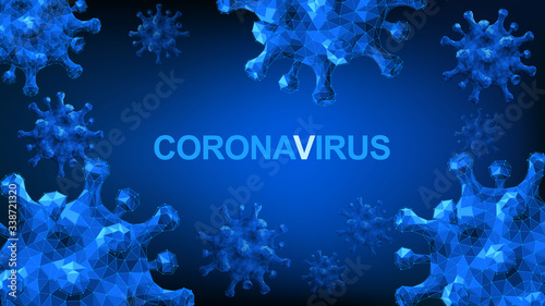 Illustrations concept coronavirus COVID-19. Vector illustrate. background with 3d virus
