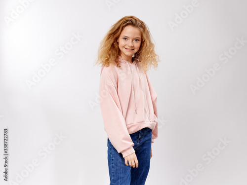 Cheerful girl lifestyle emotions model