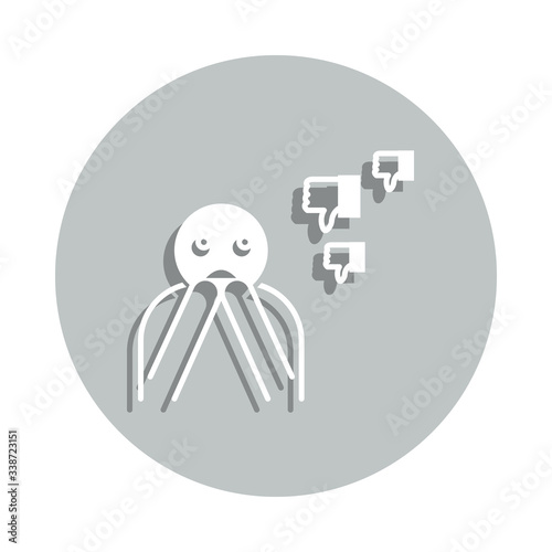 criticism man badge icon. Simple glyph, flat vector of Miscellaneous icons for ui and ux, website or mobile application