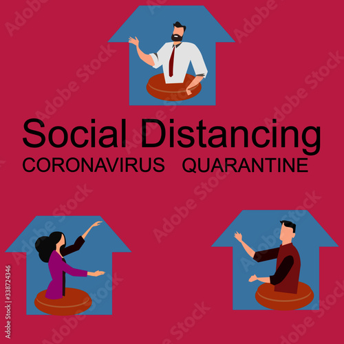 shelter in place. pandemic of coronavirus and social distancing. staying at home with self quarantine to stop outbreak and protect virus spread