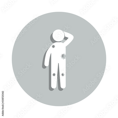 poor man badge icon. Simple glyph, flat vector of Poor people icons for ui and ux, website or mobile application