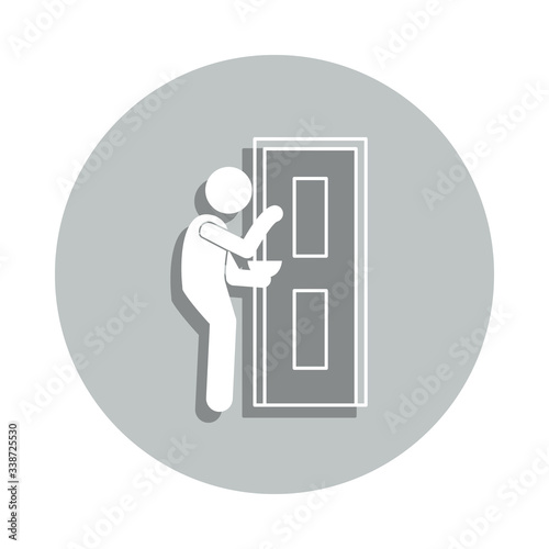 beggar badge icon. Simple glyph, flat vector of Poor people icons for ui and ux, website or mobile application