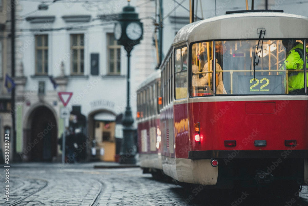 old tram in Prague