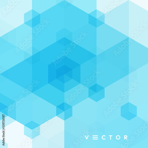 Abstract geometric background with transparent colored figures. Template for poster, flyer, banner or book cover. Vector illustration for design
