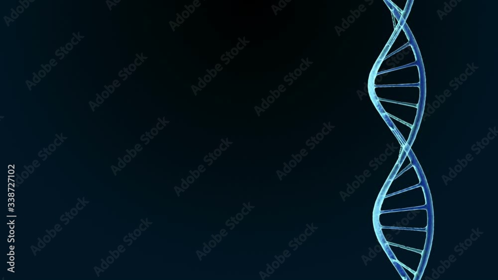 DNA molecules on a dark background