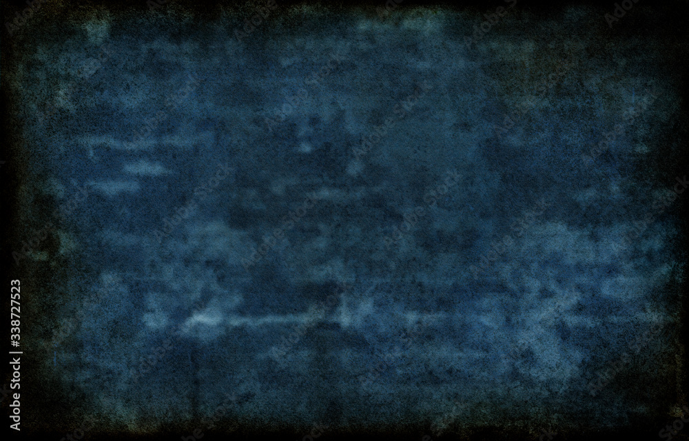 Abstract blue texture background. Black dark blue grunge pattern on wall surface.