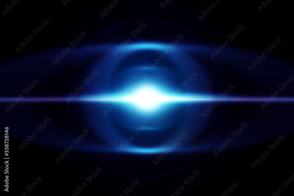 Fototapeta premium 輝く放射光のレンズフレアのアブストラクトグラフィックス