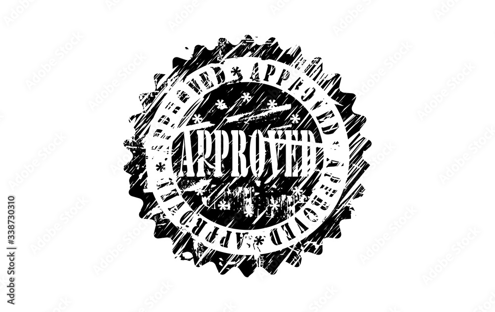 Fotografie grunge rubber stamp with approved