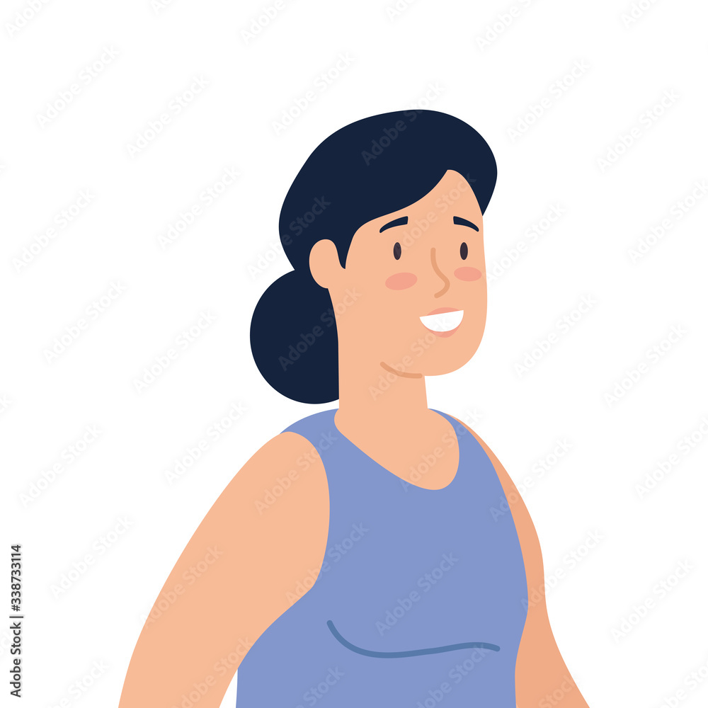 Fototapeta premium woman with outfit gym isolated icon vector illustration design