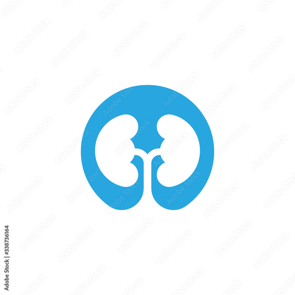 kidney vector illusrtation design logo