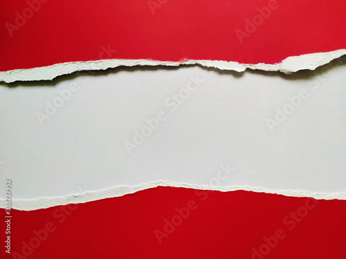 ripped paper on white background