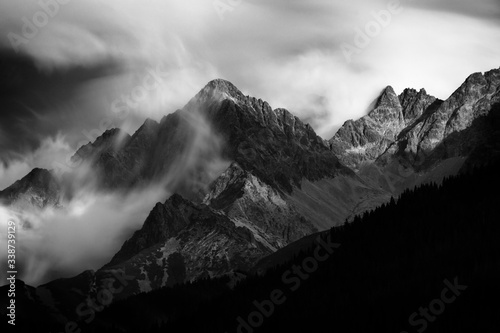 Tatra mountains in the clouds