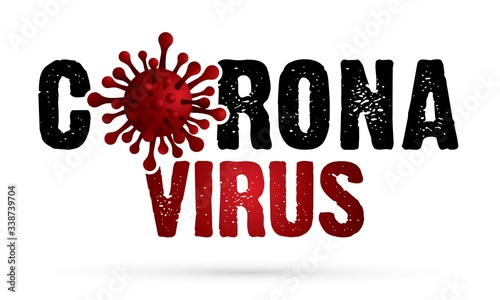 Corona virus 2019 text cartoon graphic vector.