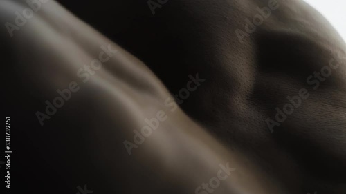 bodybuilder on white background, body